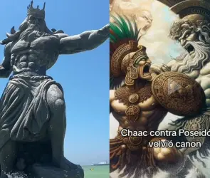 Ciudadanos convocan a destruir estatua de Poseidón y a soplar para desviar el huracán Beryl