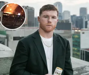 Exhiben en video a Canelo Álvarez lanzando agua a seguidores que le pidieron una foto