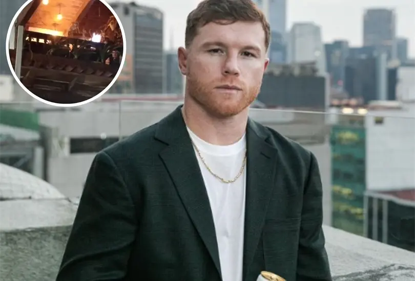 Canelo avienta agua a seguidores que ped&iacute;an un saludo