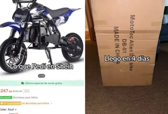 Joven compra moto en Shein y se hace viral. 