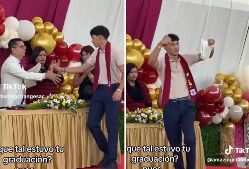 Joven arrebata e insulta a director por no dejar pasar a su pap&aacute; a la graduaci&oacute;n
