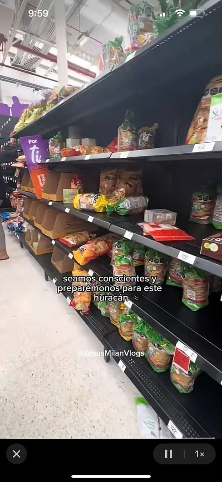 Reportan compras de pánico por huracán Beryl en Cancún - Tomada de video