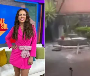 Ingrid Coronado vive aterrador momento en salón de belleza al quedarse atrapada durante inundación