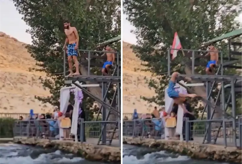 Clavadista sufre terrible accidente en trampol&iacute;n y se destroza la pierna