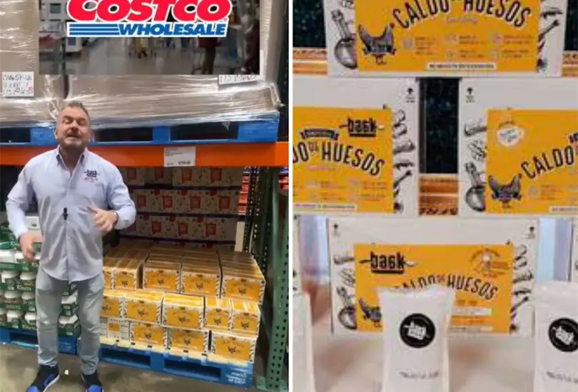 El actor Sergio Bas&aacute;&ntilde;ez celebra la llegada de su caldo de huesos a Cotsco