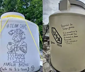 “No te lo lleves, por fa”: En Quintana Roo también marcan sus tinacos ante la llegada del huracán Beryl