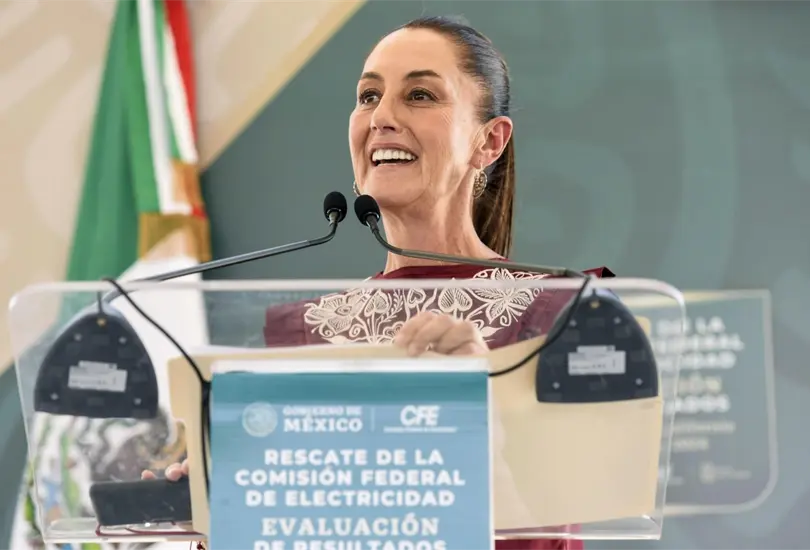 Claudia Sheinbaum durante el evento en Mexicali