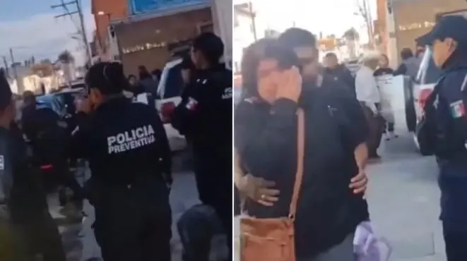 Elementos de la polic&iacute;a municipal de Atlixco, Puebla, tuvieron que intervenir para calmarlas 