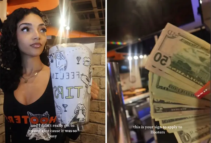 Mesera de Hooters sorprende al revelar cuánto gana de propinas en tan sólo 4 horas Mesera de Hooters sorprende al revelar cuánto gana de propinas en tan sólo 4 horas