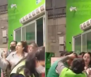 Imágenes Sorprendentes: turba de 15 hombres y mujeres roban con violencia una Bodega Aurrera de Metepec