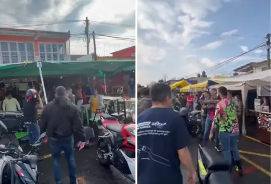 Así fue la pelea campal de motociclistas en Tres Marías 