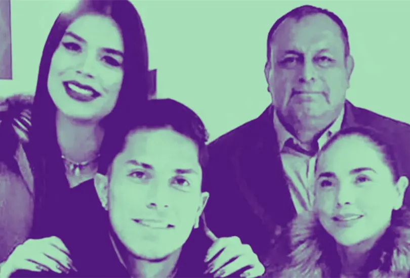 La familia de Carlos Salcedo. 