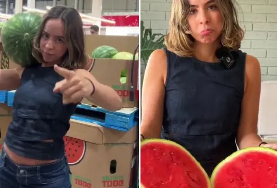 Influencer compra sandía con Tajín 