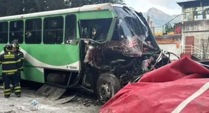 Camión choca contra tráiler en la carretera Picacho-Ajusco; se reportan varios heridos y una persona prensada