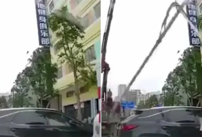 El hombre se despidi&oacute; de alguien y, momentos despu&eacute;s, le cay&oacute; el poste.