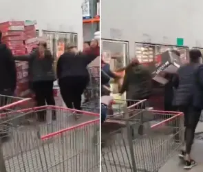 Tensión en Costco: clientes quitan roscas de Reyes a revendedora en Tijuana