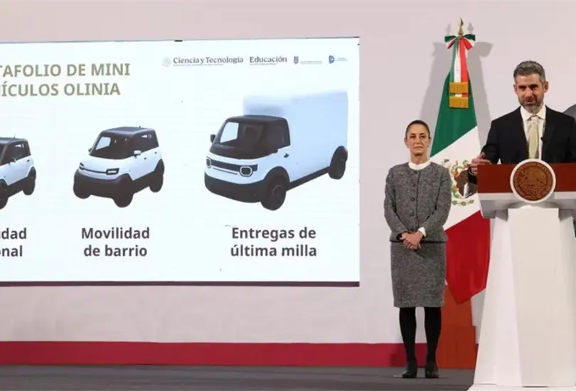 Presentaci&oacute;n de Olinia, el auto el&eacute;ctrico mexicano.