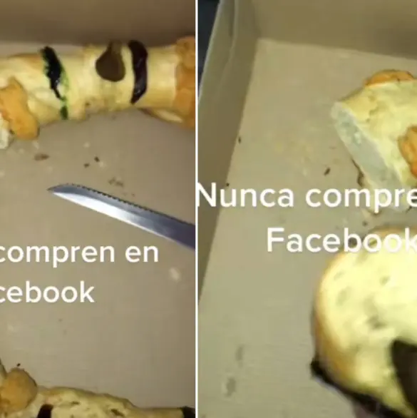 Hombre compra rosca de Reyes en Facebook y esto fue lo que le dieron: Es un bolillo duro