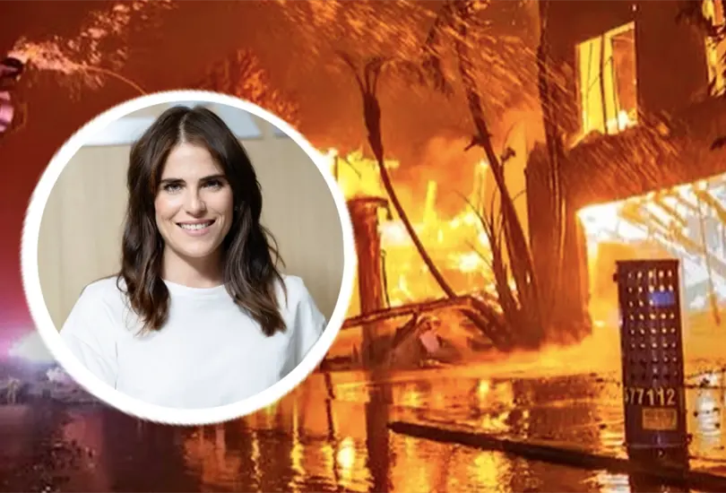 Karla Souza comparte im&aacute;genes de c&oacute;mo el fuego destruy&oacute; su hogar