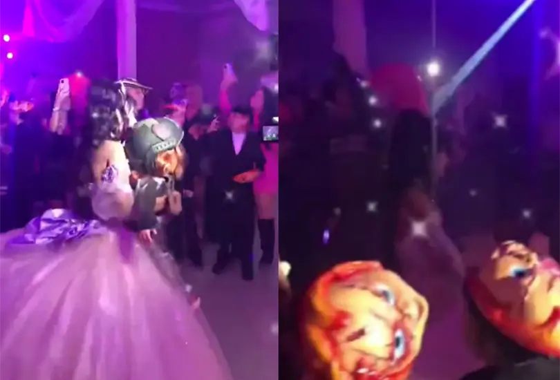 La joven quincea&ntilde;era y sus invitados usaron m&aacute;scaras de Chucky, el famoso mu&ntilde;eco diab&oacute;lico, asociado a un grupo criminal.