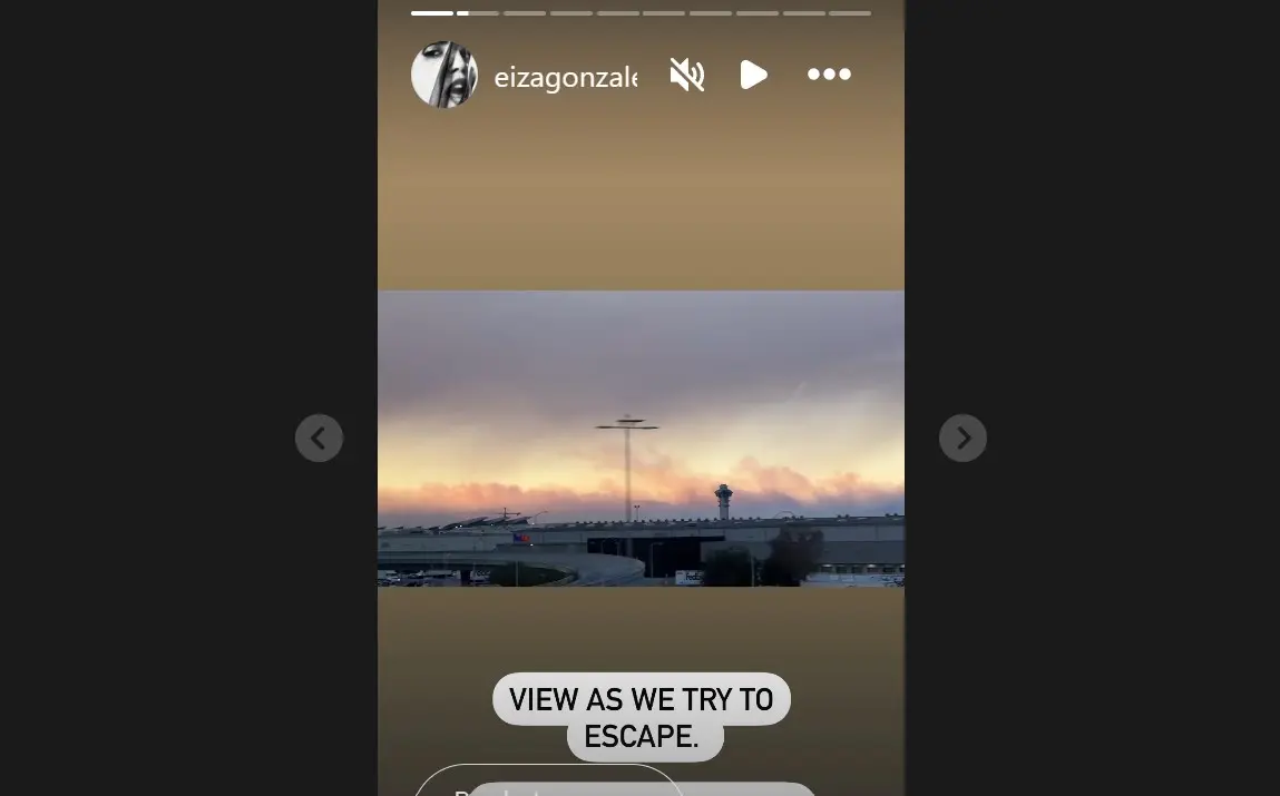 Tras ofrecer ayuda a los afectados, la actriz mexicana también fue evacuada. En sus redes sociales compartió su angustia por dejar su casa, temiendo que no la volvería a ver.