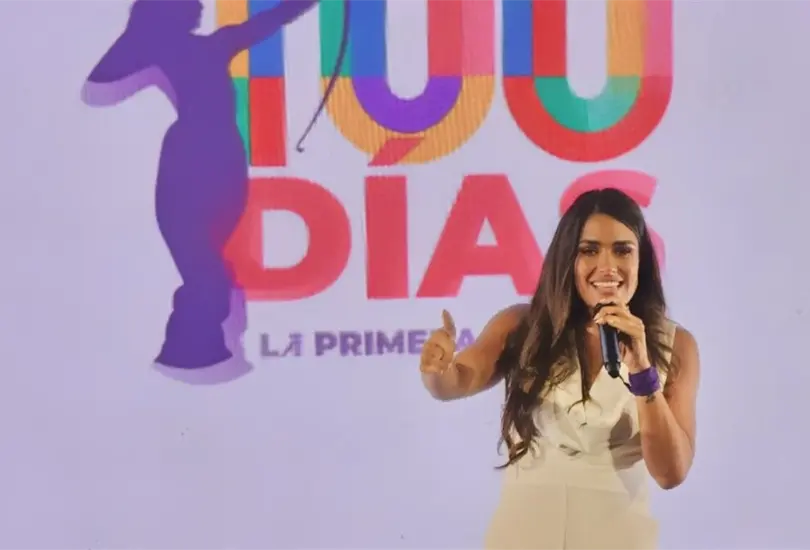 Alessandra Rojo de la Vega rindi&oacute; su informe a 100 d&iacute;as de gobierno. 