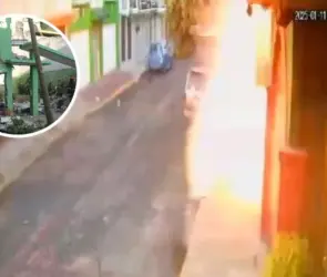Captan momento exacto en que explota una casa en Nezahualcóyotl; hay 5 heridos