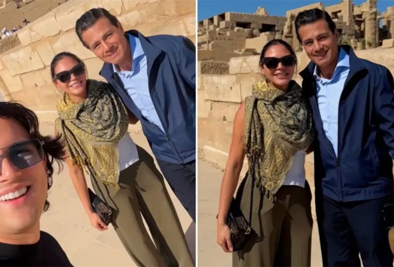 El expresidente de M&eacute;xico fue captado mientras daba un paseo por la zona arqueol&oacute;gica de Karnak.