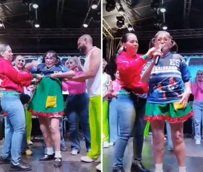 Qué bajo cayó: captan a La Chilindrina con playera con rostro de Nayib Bukele