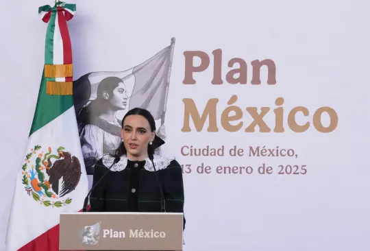 Altagracia Gómez Sierra en la presentación del Plan México.