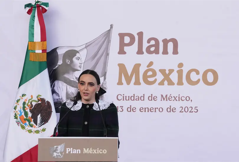 Altagracia G&oacute;mez Sierra en la presentaci&oacute;n del Plan M&eacute;xico.