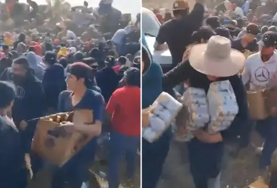 Decenas de personas saquean tráiler con cervezas