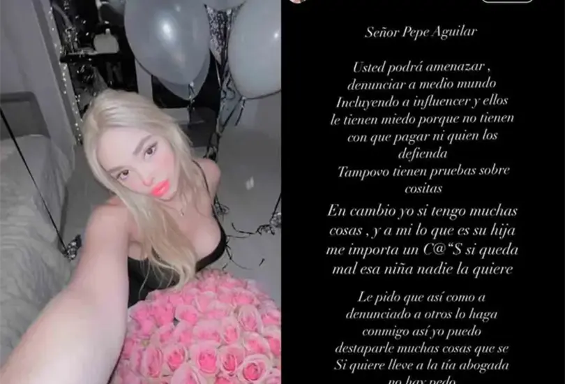 La influencer respondi&oacute; a la se&ntilde;alamientos de la Dinast&iacute;a Aguilar.