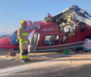 Imágenes Impactantes: El momento exacto en el que helicóptero ambulancia se desploma en Oaxaca