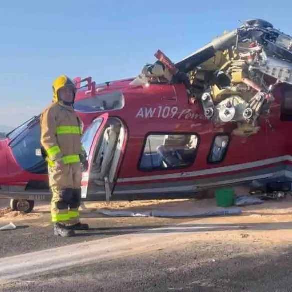 Imágenes Impactantes: El momento exacto en el que helicóptero ambulancia se desploma en Oaxaca