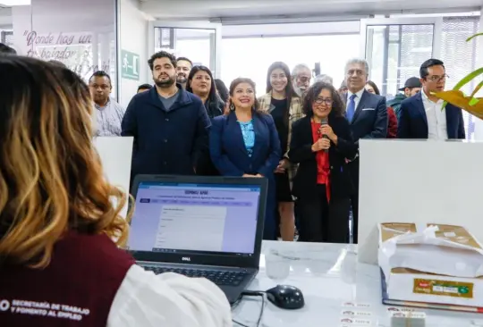 La jefa de Gobierno, Clara Brugada, dio arranque a la agencia de Empleo Tecpantli Icpac, en las instalaciones de la Secretaría del Trabajo CDMX.