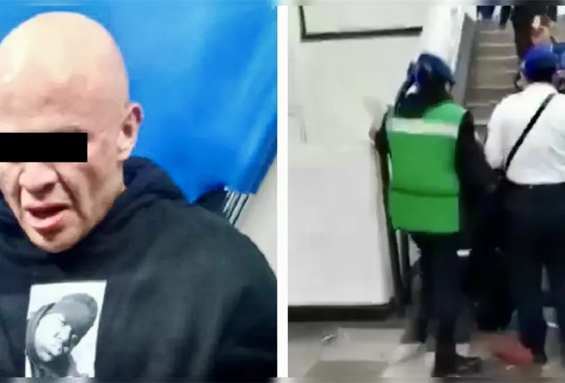 Ataque en el Metro Tacubaya: Sujeto acosa a joven y agrede a polic&iacute;a