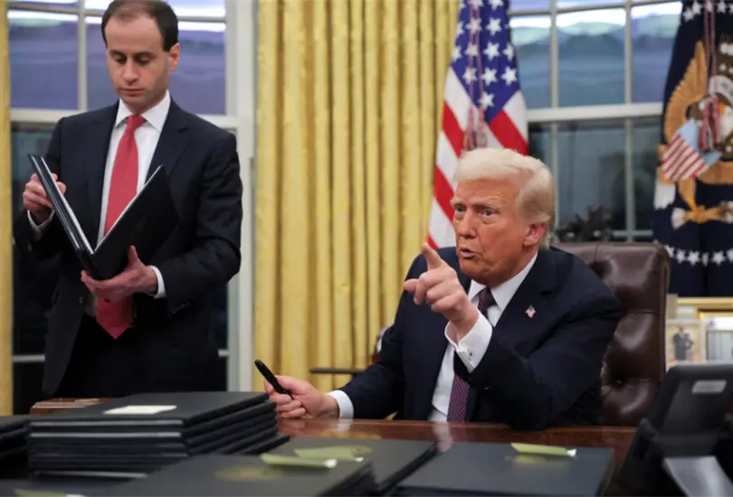 As&iacute; fue la toma de protesta de Donald Trump.