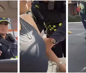 Joven arrolla a policía y denuncia uso excesivo de fuerza al detenerla