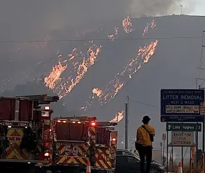 Impactantes imágenes del nuevo incendio en Los Ángeles