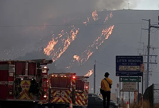 Impactantes imágenes del nuevo incendio en Los Ángeles