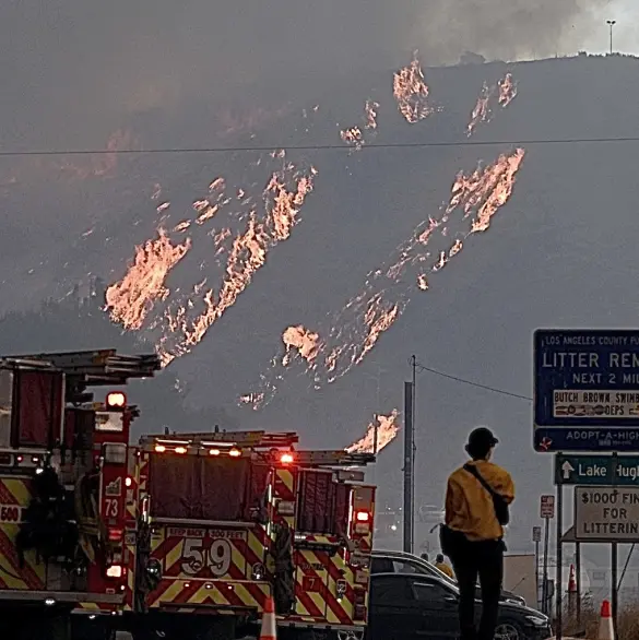 Impactantes imágenes del nuevo incendio en Los Ángeles