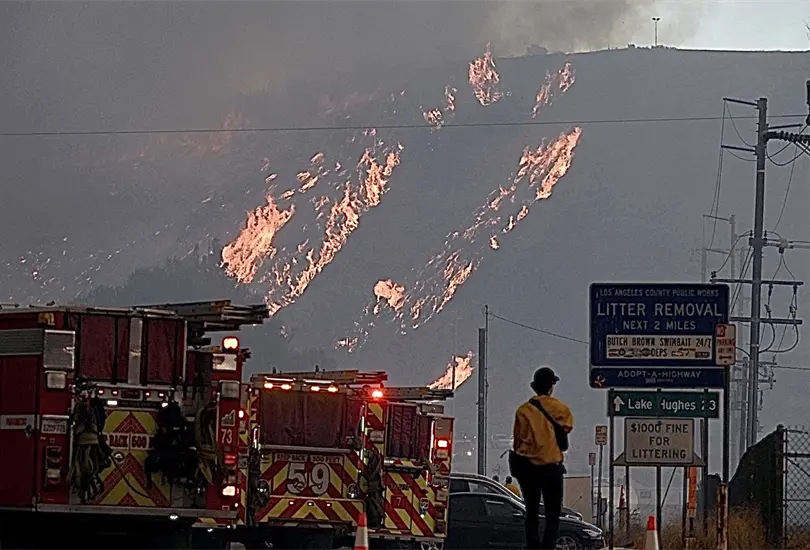 Impactantes im&aacute;genes del nuevo incendio en Los &Aacute;ngeles