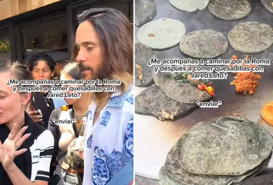 Captan a Jared Leto en puesto de quesadillas en CDMX