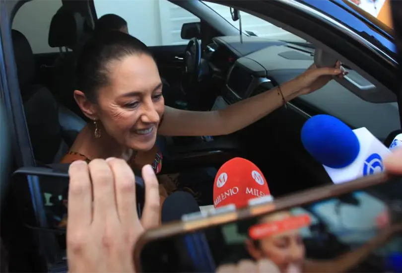 La presidenta Claudia Sheinbaum durante su gira de fin de semana por Oaxaca.