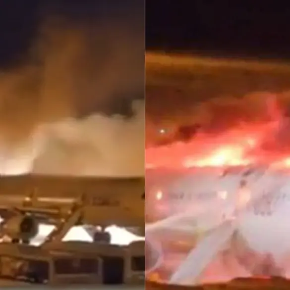 Terror en el aire: avión se incendia con pasajeros en el interior