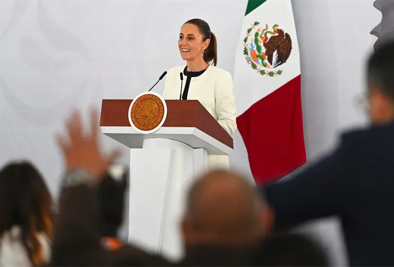La presidenta Claudia Sheinbaum fue cuestionada sobre una posible visita a Espa&ntilde;a