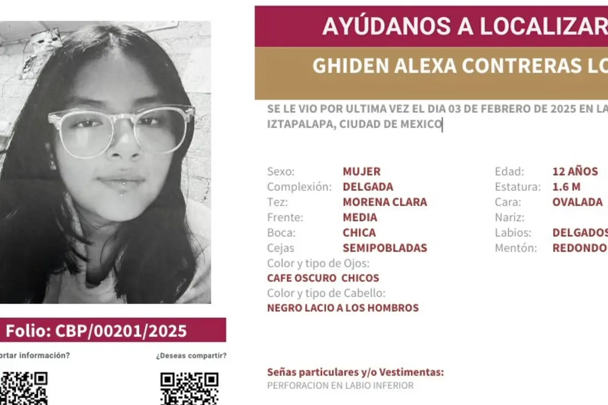  Alerta Amber: Ghiden Alexa salió a la tienda y desapareció 
 