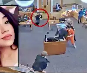 Tío golpea al feminicida de su sobrina en plena audiencia