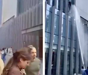 Incendio en Plaza Artz: desalojan a clientes y empleados | VIDEO